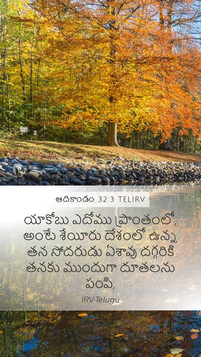 ఆదికాండం 32:3 TELIRV Bible Verse Image