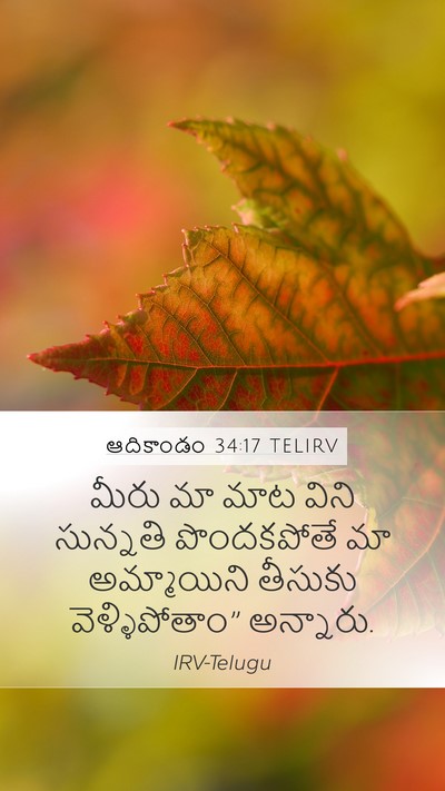 ఆదికాండం 34:17 TELIRV Mobile Phone Wallpaper - మీరు మా మాట విని - Mobile Bible Verse Wallpaper