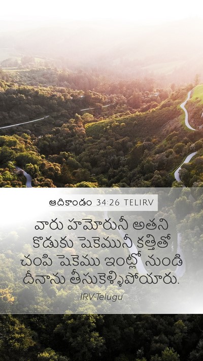 ఆదికాండం 34:26 TELIRV Mobile Phone Wallpaper - వారు హమోరునీ అతని - Mobile Bible Verse Wallpaper