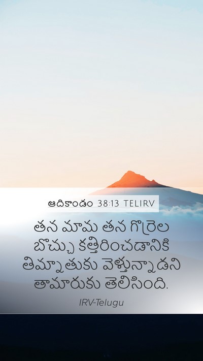 ఆదికాండం 38:13 TELIRV Mobile Phone Wallpaper - తన మామ తన గొర్రెల - Mobile Bible Verse Wallpaper