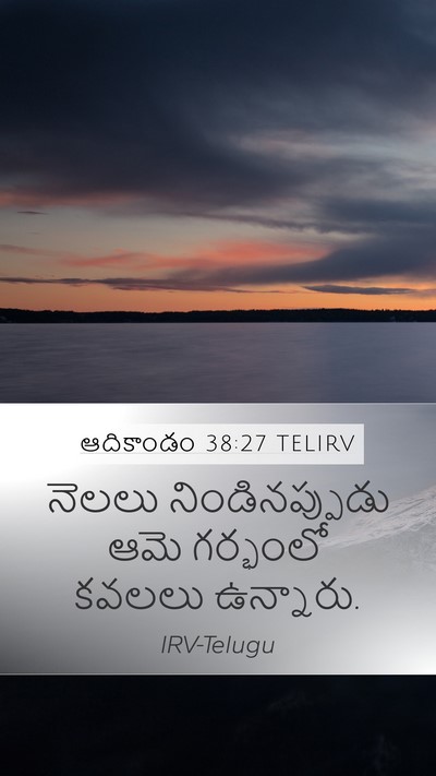 ఆదికాండం 38:27 TELIRV Mobile Phone Wallpaper - నెలలు - Mobile Bible Verse Wallpaper