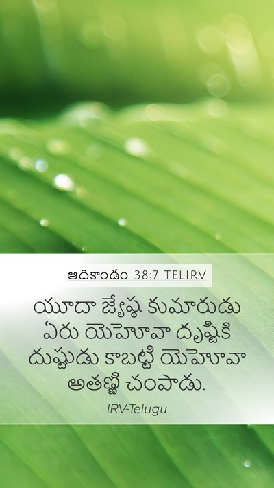 ఆదికాండం 38:7 TELIRV Mobile Phone Wallpaper - యూదా జ్యేష్ఠ - Mobile Bible Verse Wallpaper