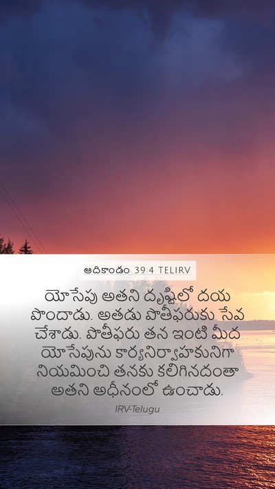 ఆదికాండం 39:4 TELIRV Bible Verse Image