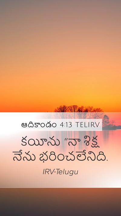 ఆదికాండం 4:13 TELIRV Bible Verse Image