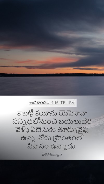 ఆదికాండం 4:16 TELIRV Bible Verse Image