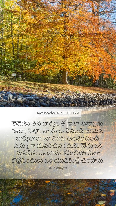 ఆదికాండం 4:23 TELIRV Bible Verse Image