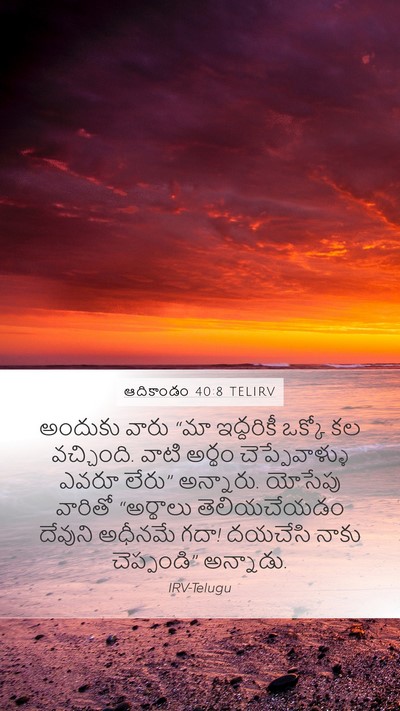 ఆదికాండం 40:8 TELIRV Bible Verse Image