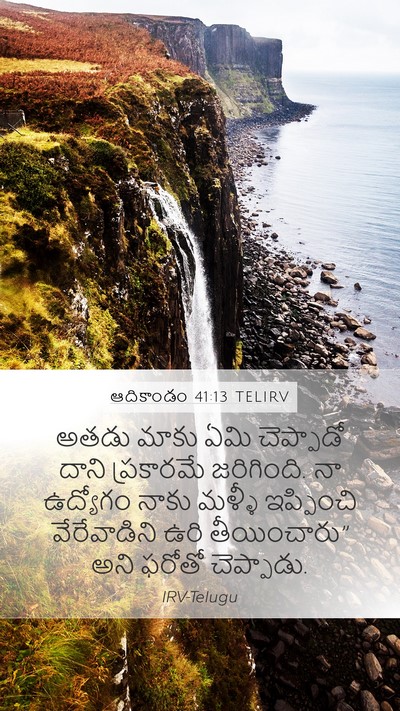 ఆదికాండం 41:13 TELIRV Mobile Phone Wallpaper - అతడు మాకు ఏమి - Mobile Bible Verse Wallpaper