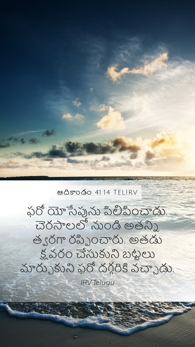 ఆదికాండం 41:14 TELIRV Bible Verse Image