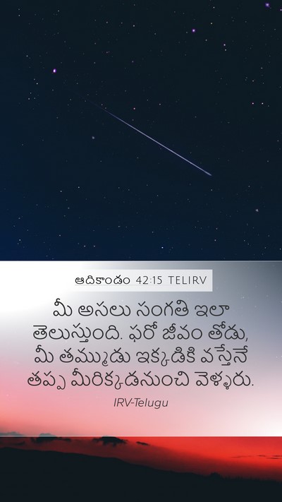 ఆదికాండం 42:15 TELIRV Bible Verse Image