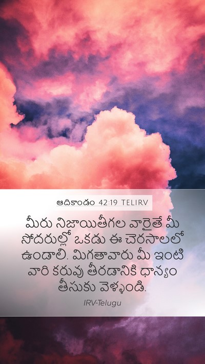 ఆదికాండం 42:19 TELIRV Bible Verse Image