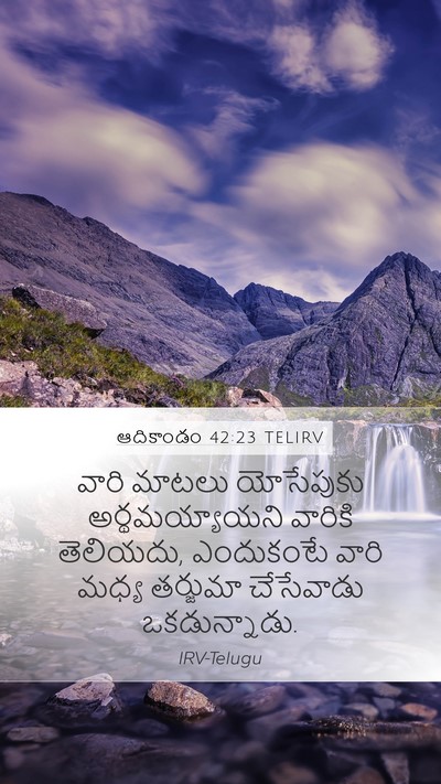 ఆదికాండం 42:23 TELIRV Bible Verse Image
