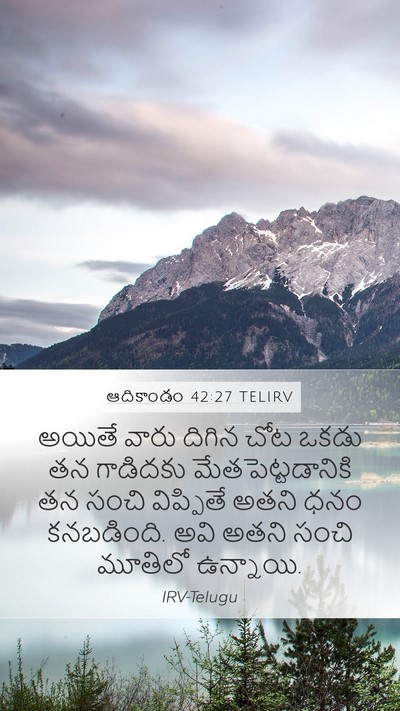 ఆదికాండం 42:27 TELIRV Bible Verse Image