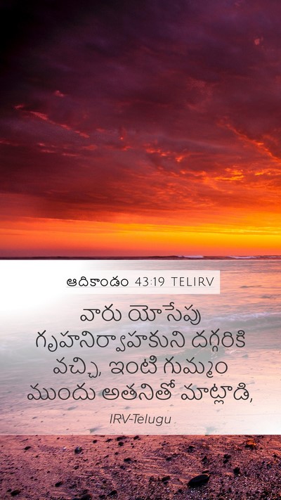 ఆదికాండం 43:19 TELIRV Bible Verse Image