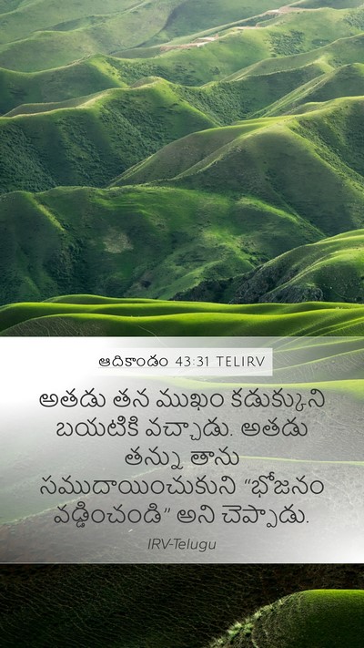 ఆదికాండం 43:31 TELIRV Mobile Phone Wallpaper - అతడు తన ముఖం - Mobile Bible Verse Wallpaper