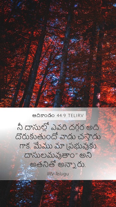 ఆదికాండం 44:9 TELIRV Bible Verse Image