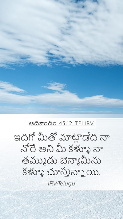 ఆదికాండం 45:12 TELIRV Mobile Phone Wallpaper - ఇదిగో మీతో - Mobile Bible Verse Wallpaper