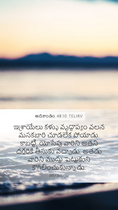 ఆదికాండం 48:10 TELIRV Bible Verse Image