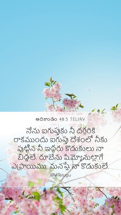 ఆదికాండం 48:5 TELIRV Bible Verse Image