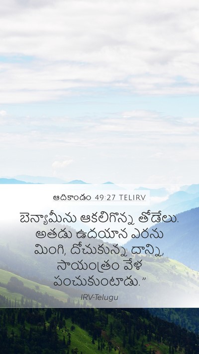 ఆదికాండం 49:27 TELIRV Bible Verse Image