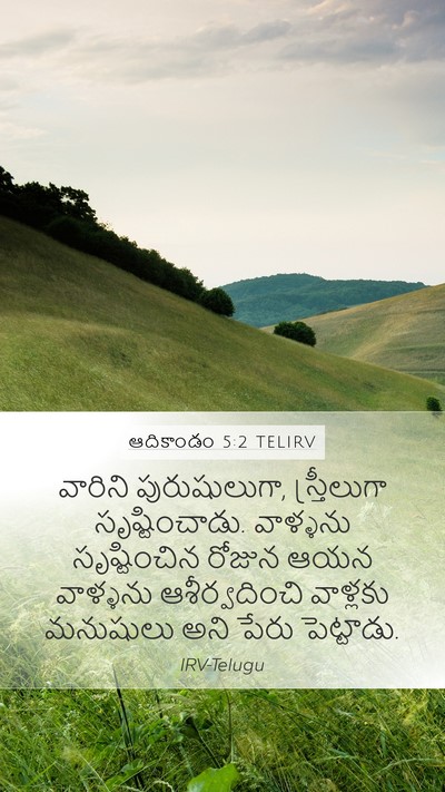 ఆదికాండం 5:2 TELIRV Mobile Phone Wallpaper - వారిని - Mobile Bible Verse Wallpaper