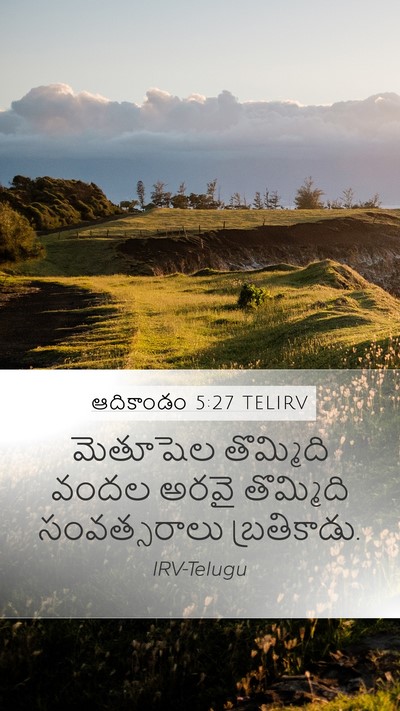 ఆదికాండం 5:27 TELIRV Mobile Phone Wallpaper - మెతూషెల తొమ్మిది - Mobile Bible Verse Wallpaper