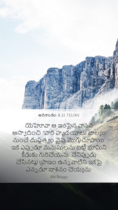 ఆదికాండం 8:21 TELIRV Bible Verse Image