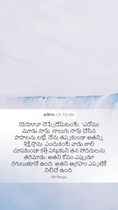 ఆమోసు 1:11 TELIRV Bible Verse Image