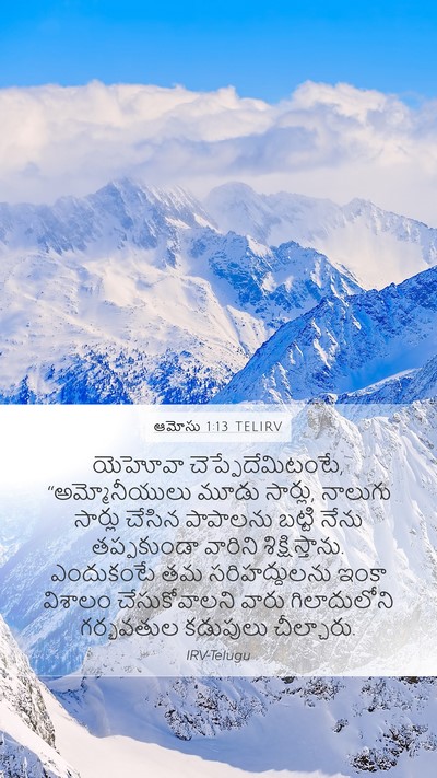 ఆమోసు 1:13 TELIRV Bible Verse Image