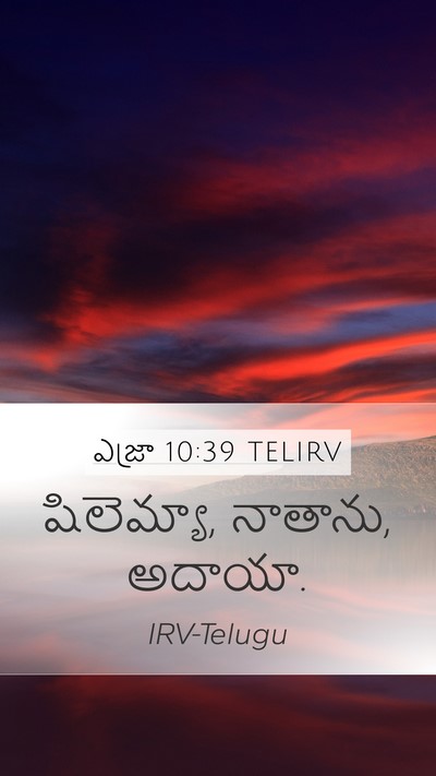 ఎజ్రా 10:39 TELIRV Bible Verse Image