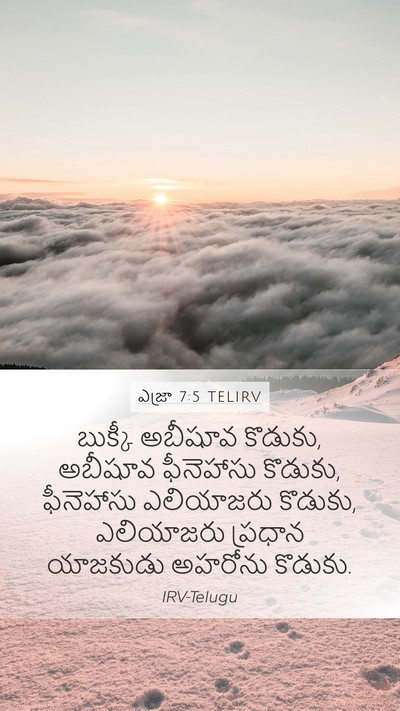 ఎజ్రా 7:5 TELIRV Mobile Phone Wallpaper - బుక్కీ అబీషూవ - Mobile Bible Verse Wallpaper