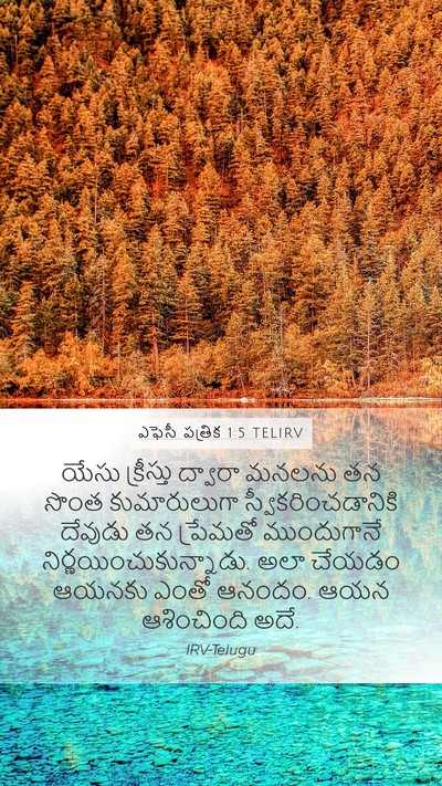 ఎఫెసీ పత్రిక 1:5 TELIRV Bible Verse Image