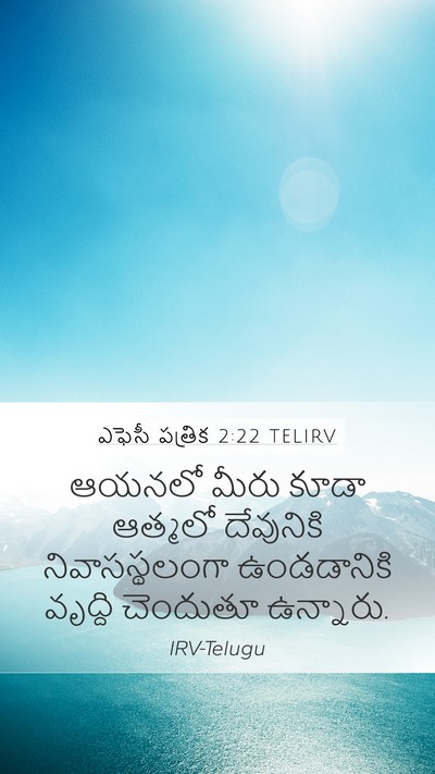 ఎఫెసీ పత్రిక 2:22 TELIRV Bible Verse Image