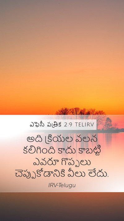 ఎఫెసీ పత్రిక 2:9 TELIRV Bible Verse Image