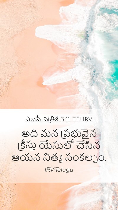 ఎఫెసీ పత్రిక 3:11 TELIRV Bible Verse Image