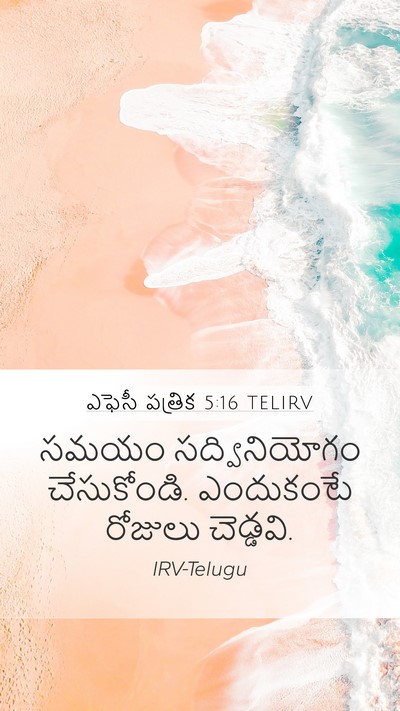 ఎఫెసీ పత్రిక 5:16 TELIRV Bible Verse Image