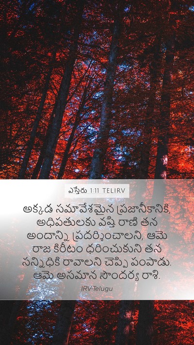 ఎస్తేరు 1:11 TELIRV Bible Verse Image