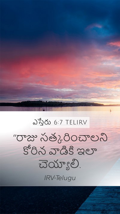 ఎస్తేరు 6:7 TELIRV Bible Verse Image