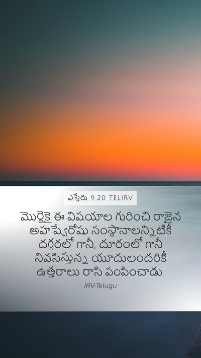 ఎస్తేరు 9:20 TELIRV Bible Verse Image