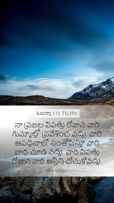 ఓబద్యా 1:13 TELIRV Bible Verse Image
