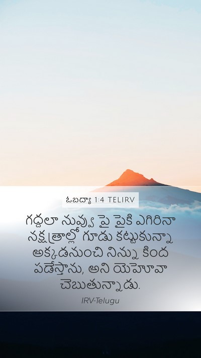 ఓబద్యా 1:4 TELIRV Bible Verse Image