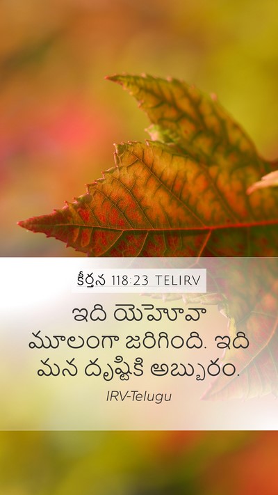 కీర్తన 118:23 TELIRV Mobile Phone Wallpaper - ఇది యెహోవా మూలంగా - Mobile Bible Verse Wallpaper