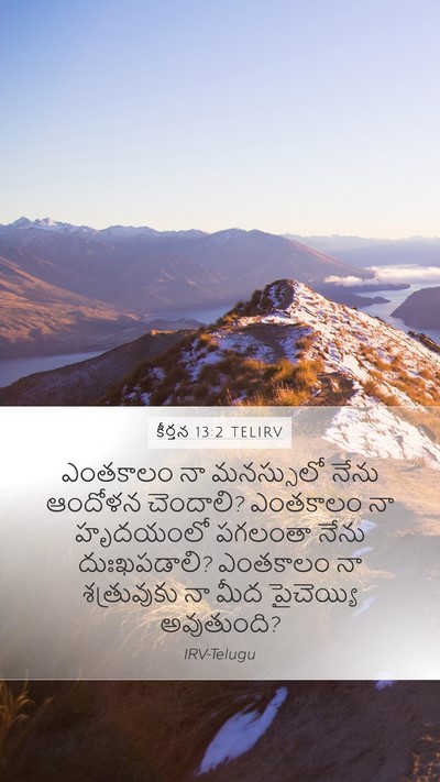 కీర్తన 13:2 TELIRV Mobile Phone Wallpaper - ఎంతకాలం నా - Mobile Bible Verse Wallpaper