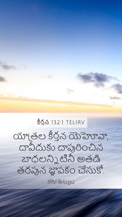 కీర్తన 132:1 TELIRV Mobile Phone Wallpaper - యాత్రల కీర్తన - Mobile Bible Verse Wallpaper