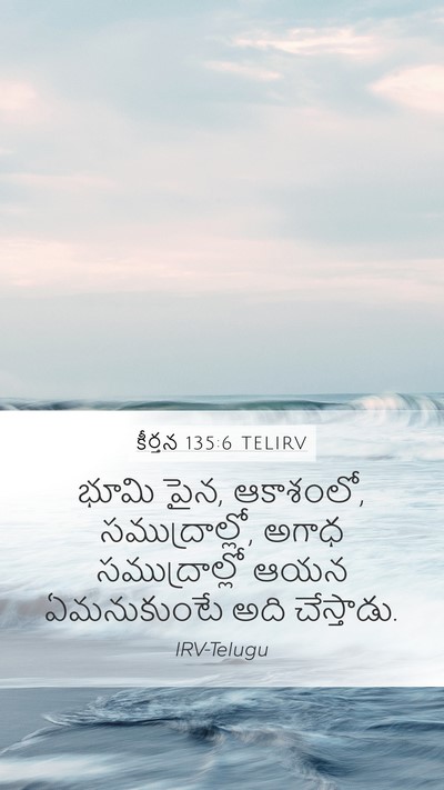 కీర్తన 135:6 TELIRV Mobile Phone Wallpaper - భూమి పైన, ఆకాశంలో, - Mobile Bible Verse Wallpaper