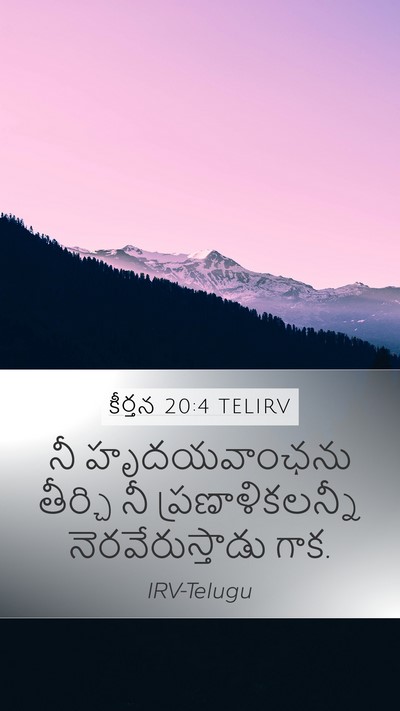 కీర్తన 20:4 TELIRV Bible Verse Image