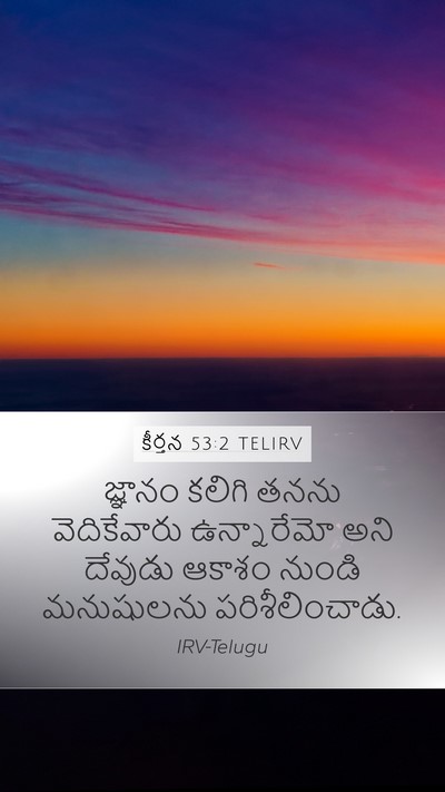 కీర్తన 53:2 TELIRV Mobile Phone Wallpaper - జ్ఞానం కలిగి తనను - Mobile Bible Verse Wallpaper