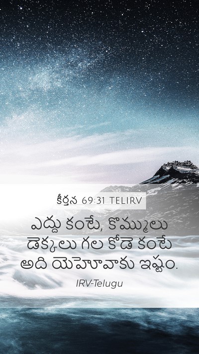 కీర్తన 69:31 TELIRV Mobile Phone Wallpaper - ఎద్దు కంటే, - Mobile Bible Verse Wallpaper