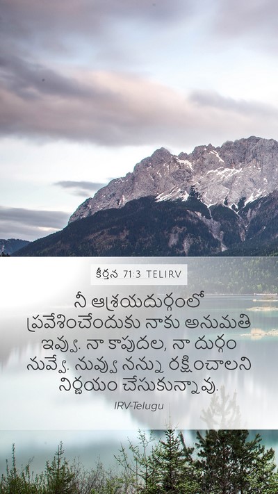 కీర్తన 71:3 TELIRV Mobile Phone Wallpaper - నీ ఆశ్రయదుర్గంలో - Mobile Bible Verse Wallpaper