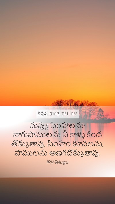 కీర్తన 91:13 TELIRV Bible Verse Image